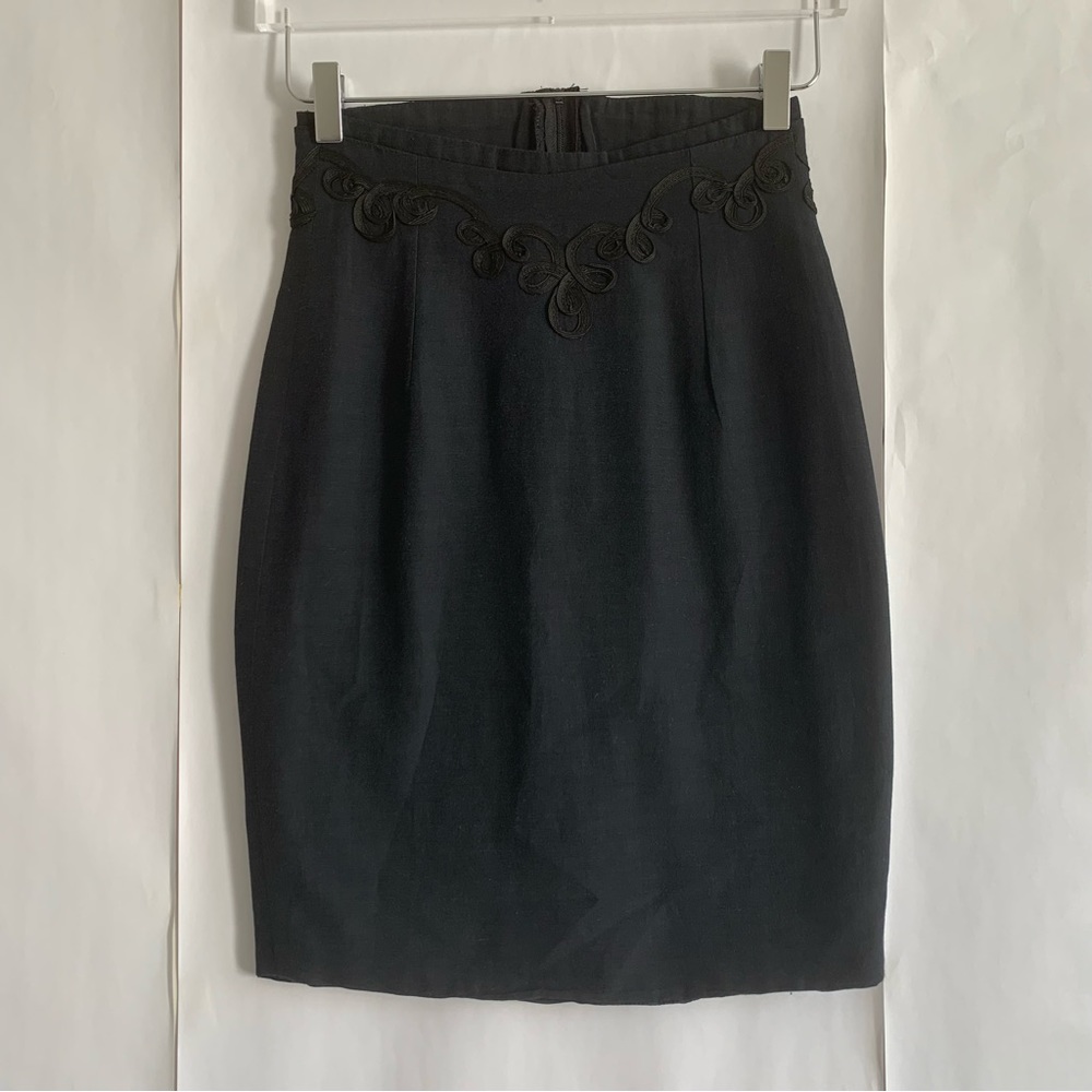 Casadei Collection Vintage high waisted Pencil Skirt black